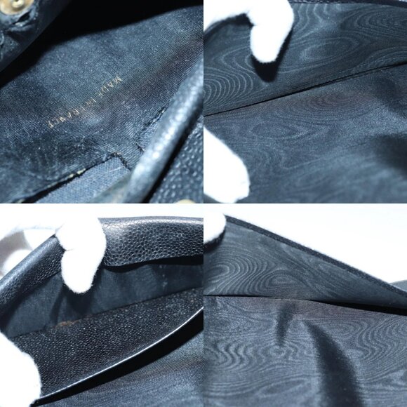 CHANEL COCO Mark Note Cover Calf Skin Black CC Auth bs16686 - Picture 16 of 16